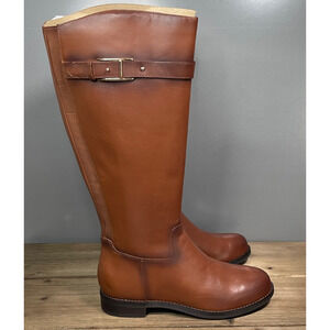 Easy Spirit Women's Aubrey Knee High Boots Size 7.5 Wide Brown Low Heel Zip